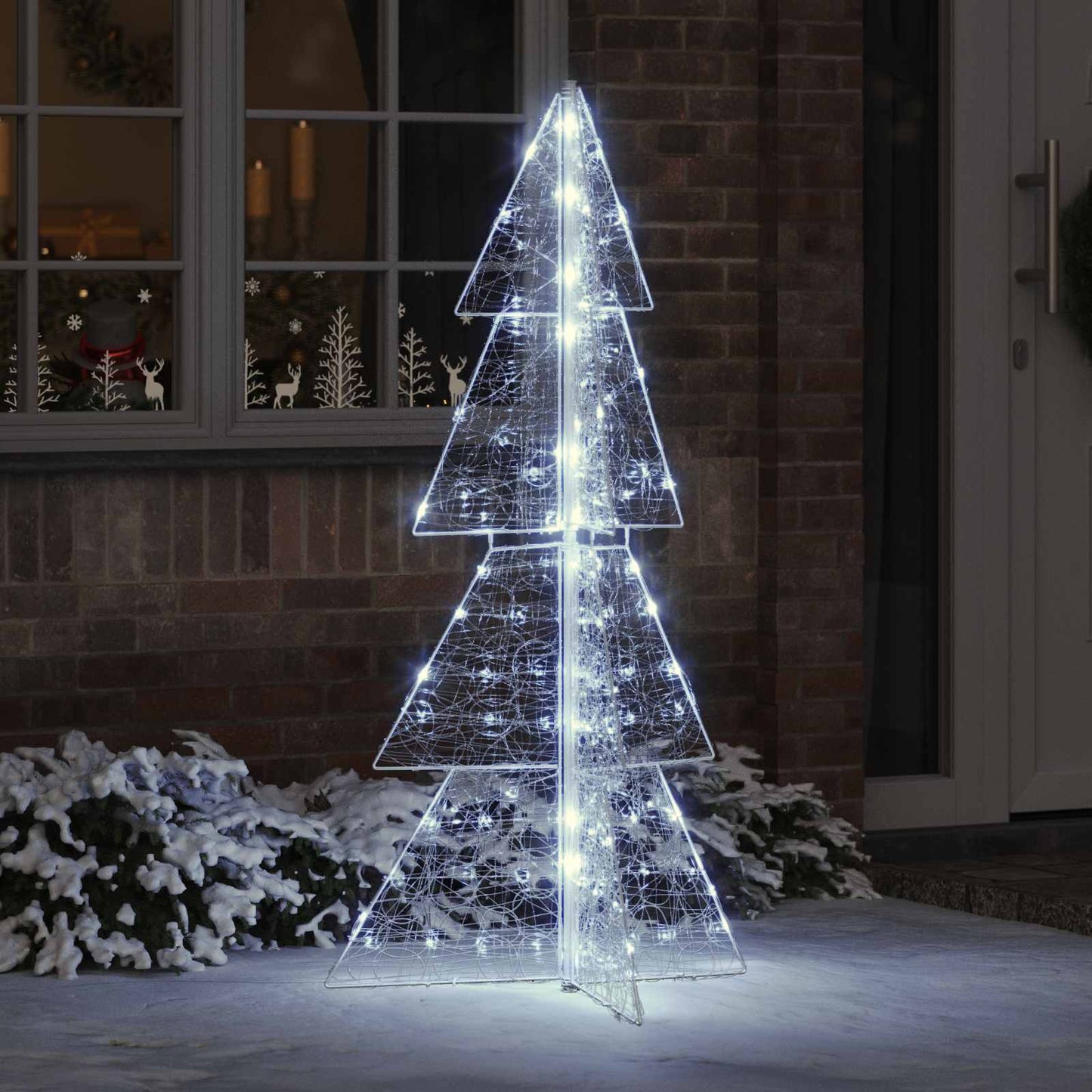 Albero di Natale con 160 LED Bianco freddo 150 cm Acrilico