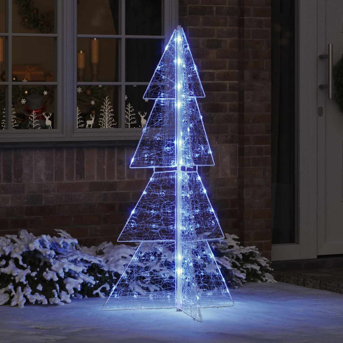 Albero di Natale con 160 LED Blu 150 cm Acrilico