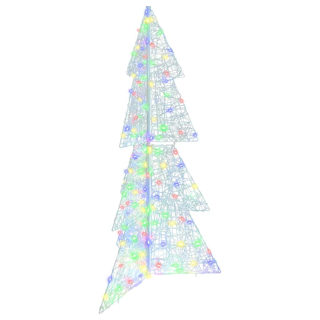 Albero di Natale con 160 LED Multicolore 150 cm Acrilico