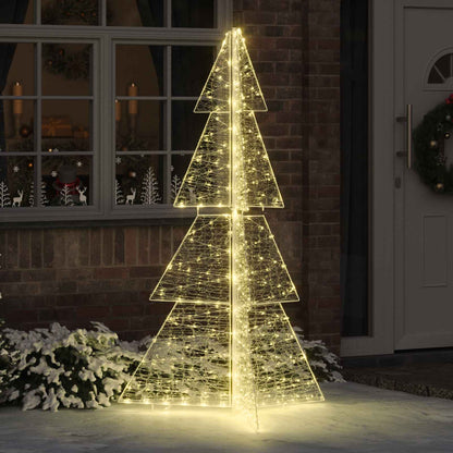 Albero di Natale con 240 LED Bianco caldo 180 cm Acrilico