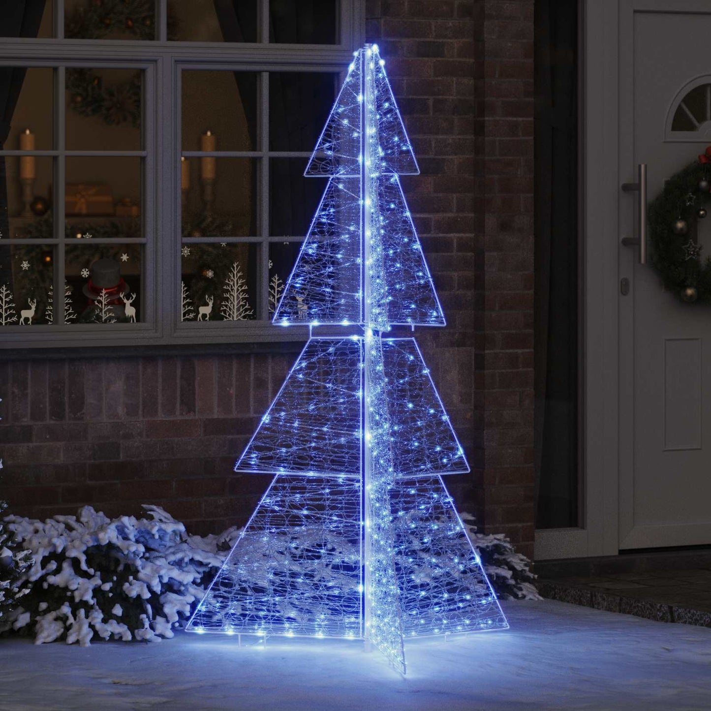 Albero di Natale con 240 LED Blu 180 cm Acrilico