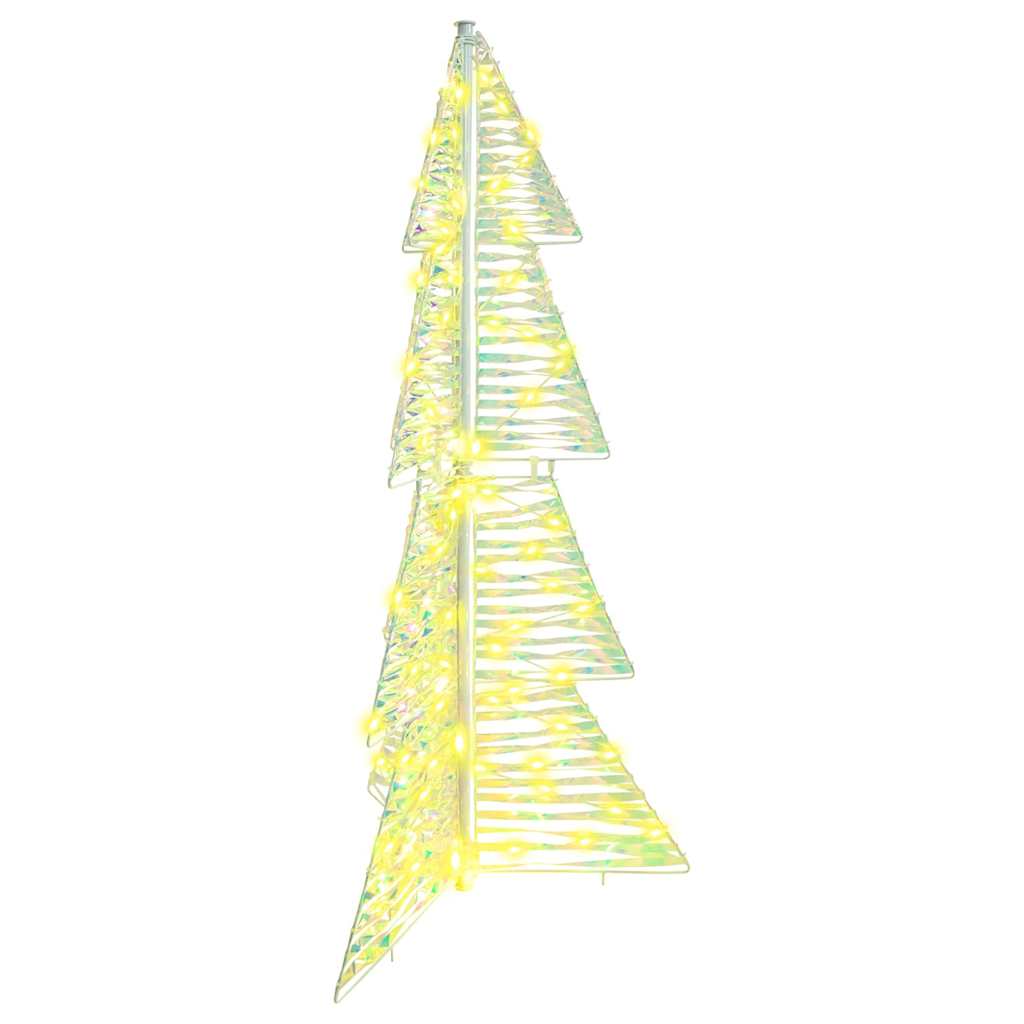 Albero di Natale con 100 LED Bianco caldo 120 cm PET