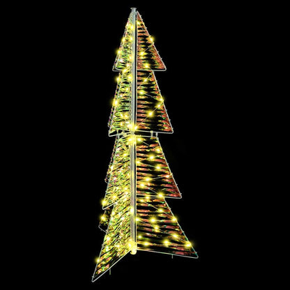 Albero di Natale con 100 LED Bianco caldo 120 cm PET