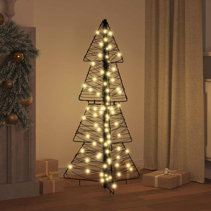 Albero di Natale con 100 LED Bianco caldo 120 cm Rattan