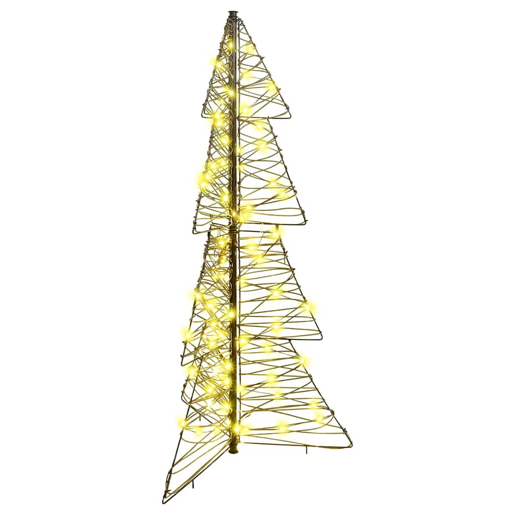 Albero di Natale con 100 LED Bianco caldo 120 cm Rattan