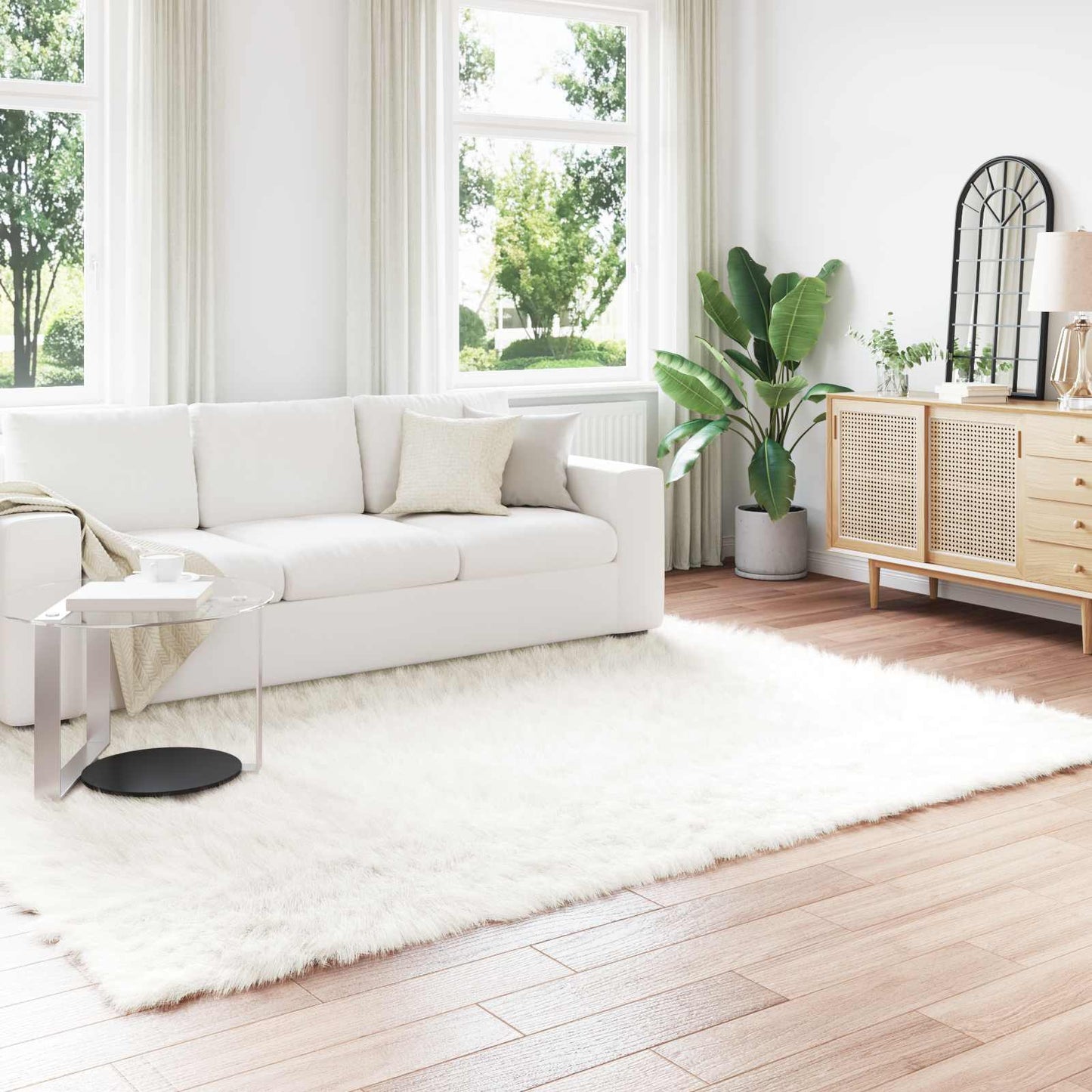 Tappeto Pecora Tafalla Bianco 200 x 280 cm Poliestere