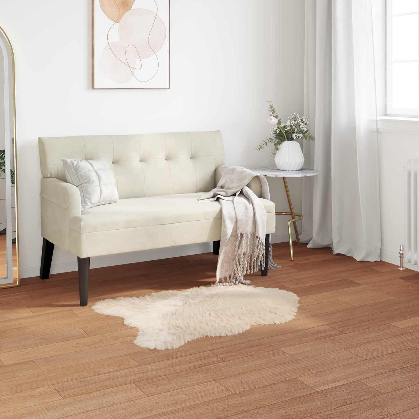 Tappeto Pecora Tafalla Beige 80 x 120 cm Poliestere