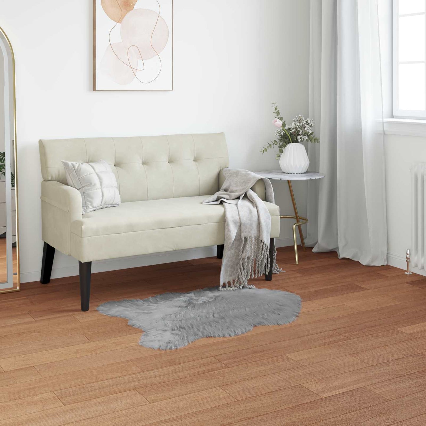 Tappeto Pecora Tafalla Grigio 60 x 90 cm Poliestere
