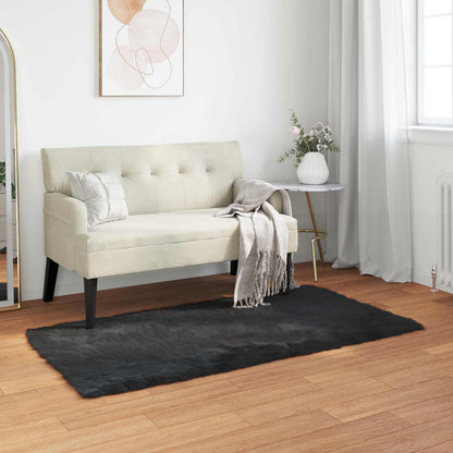 Tappeto Pecora Tafalla Nero 80 x 150 cm Poliestere