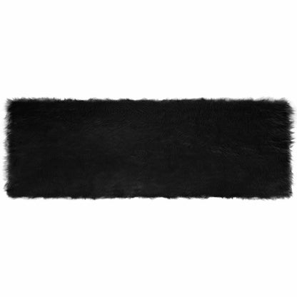 Tappeto Pecora Tafalla Nero 80 x 250 cm Poliestere