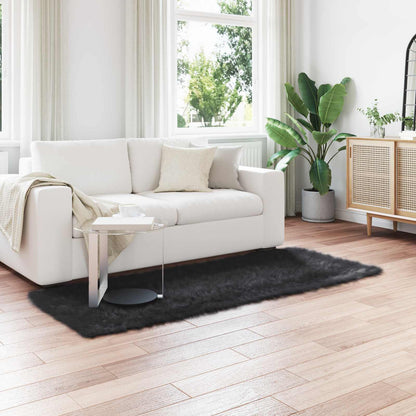 Tappeto Pecora Tafalla Nero 100 x 200 cm Poliestere