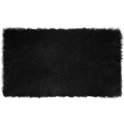 Tappeto Pecora Tafalla Nero 100 x 200 cm Poliestere