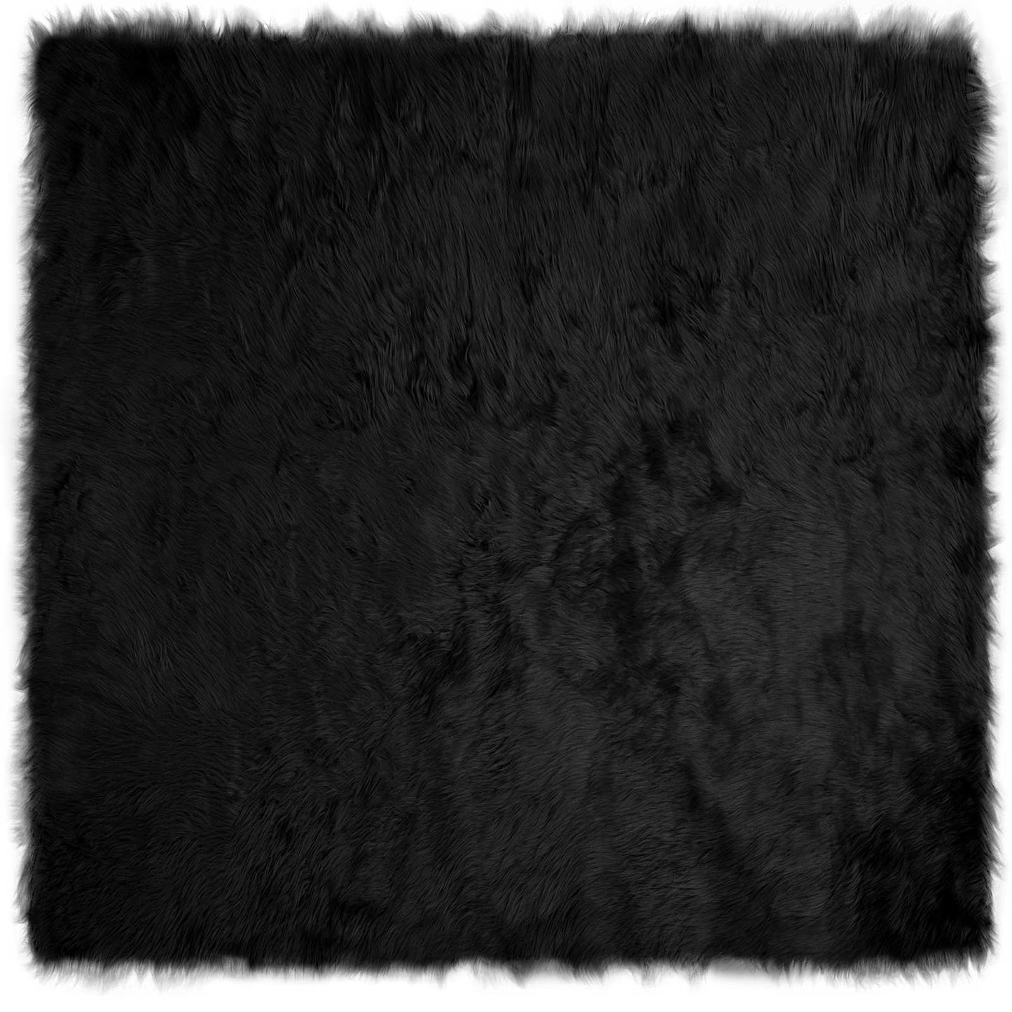 Tappeto Pecora Tafalla Nero 160 x 160 cm Poliestere