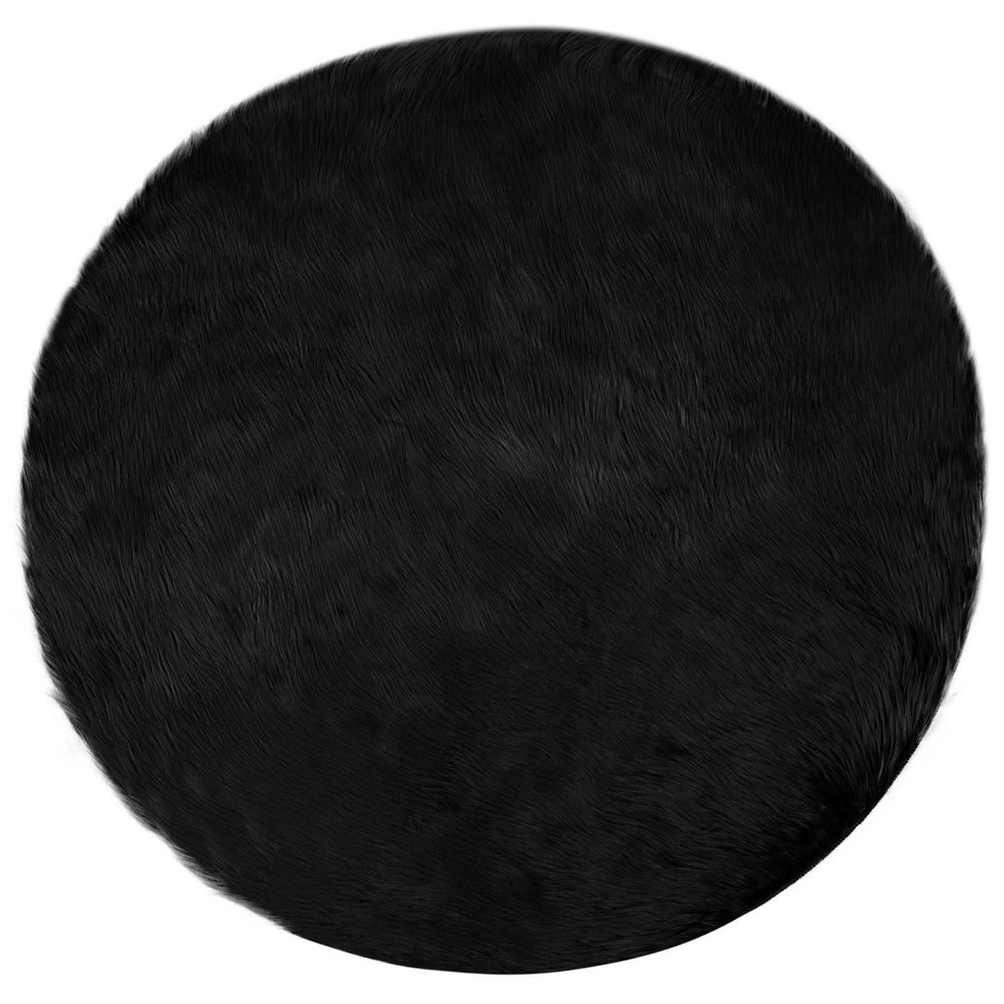 Tappeto Pecora Tafalla Nero Ã˜ 100 cm Poliestere