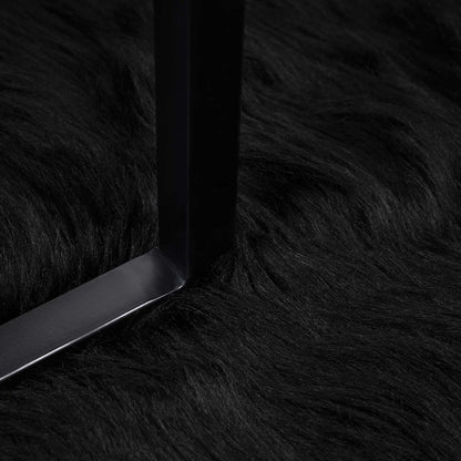 Tappeto Pecora Tafalla Nero Ã˜ 120 cm Poliestere