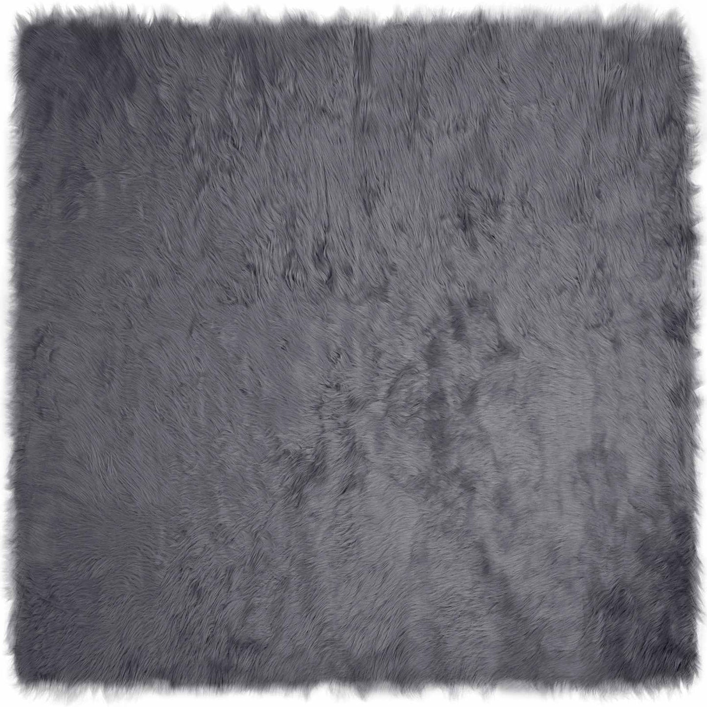 Tappeto Pecora Tafalla Antracite 120 x 120 cm Poliestere