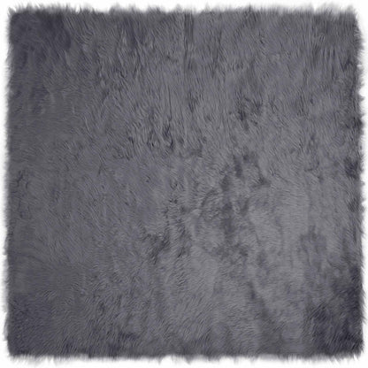 Tappeto Pecora Tafalla Antracite 240 x 240 cm Poliestere