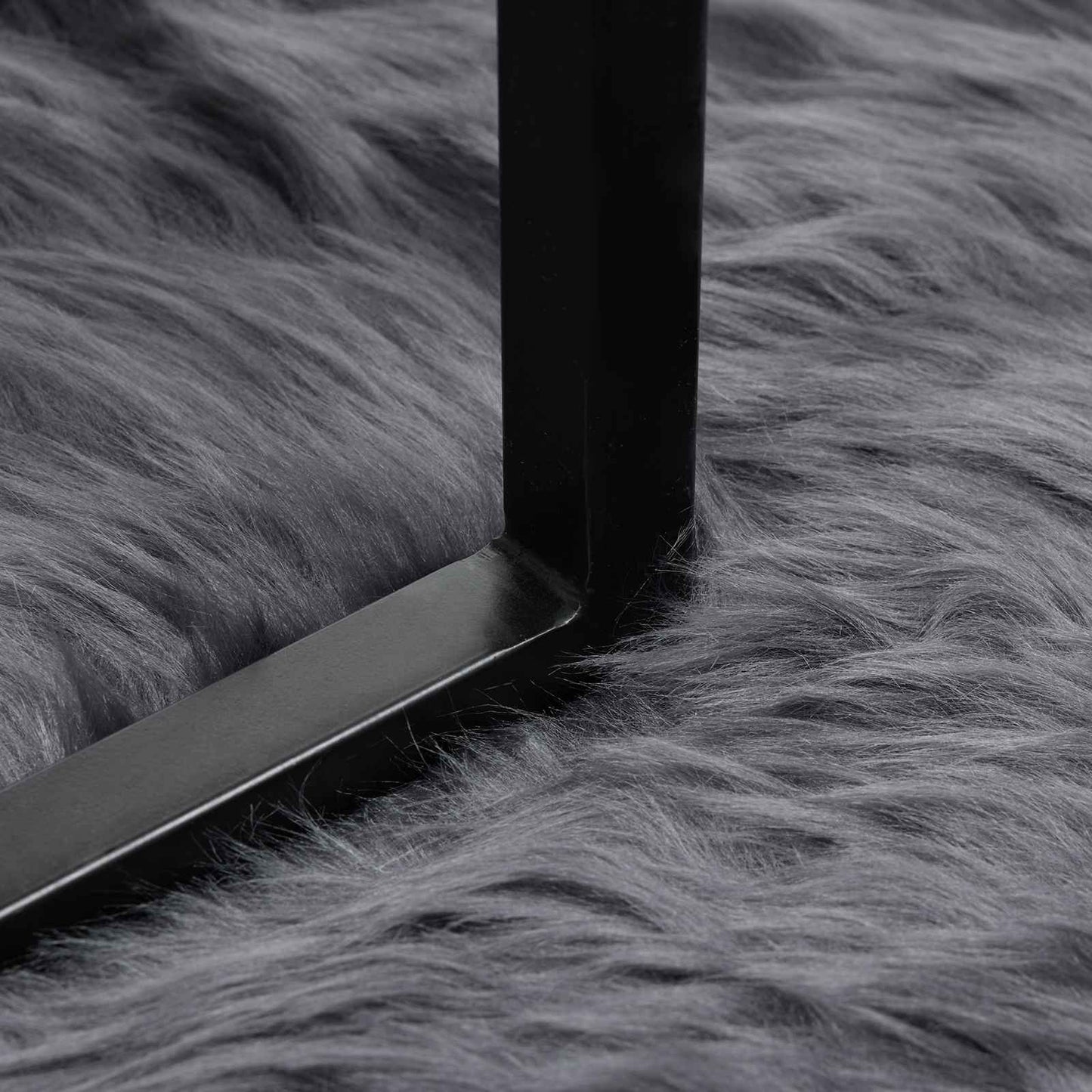 Tappeto Pecora Tafalla Antracite Ã˜ 160 cm Poliestere