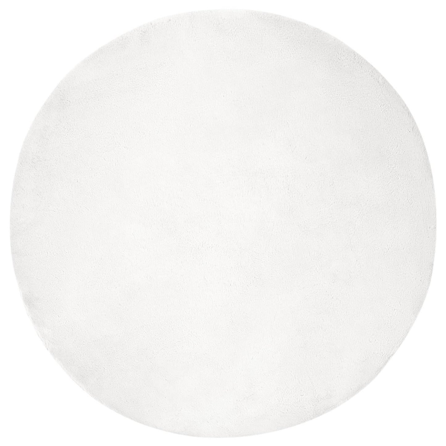 Tappeto antiscivolo in di coniglio sintetica Olite Bianco