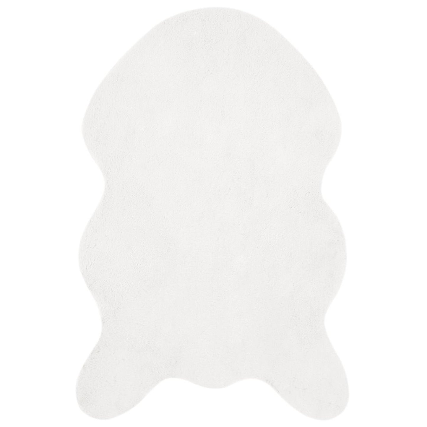 Tappeto antiscivolo in di coniglio sintetica Olite Bianco
