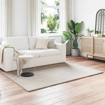 Tappeto antiscivolo in di coniglio sintetica Olite Beige