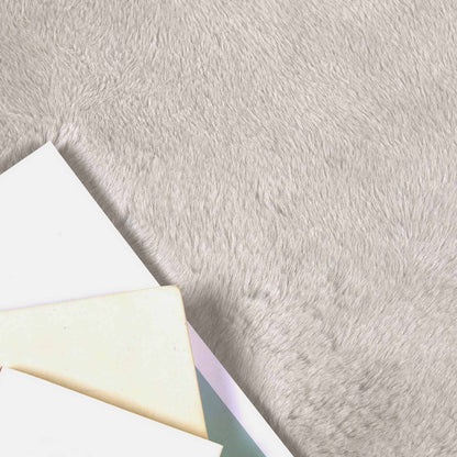 Tappeto antiscivolo in di coniglio sintetica Olite Beige