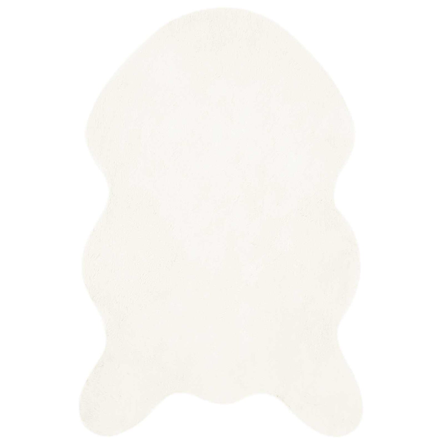 Tappeto antiscivolo in di coniglio sintetica Olite Crema