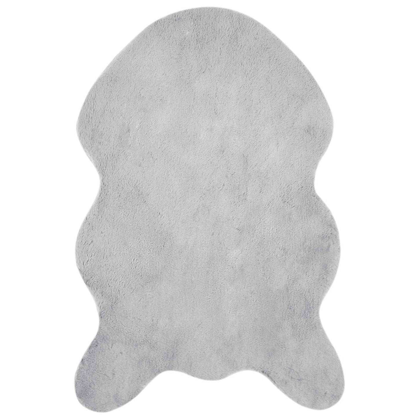 Tappeto antiscivolo in di coniglio sintetica Olite Grigio