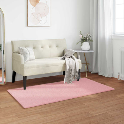 Tappeto antiscivolo in di coniglio sintetica Olite Rosa