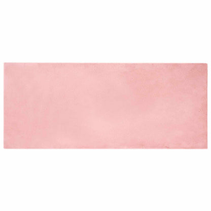 Tappeto antiscivolo in di coniglio sintetica Olite Rosa
