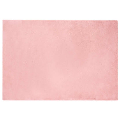 Tappeto antiscivolo in di coniglio sintetica Olite Rosa