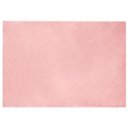 Tappeto antiscivolo in di coniglio sintetica Olite Rosa