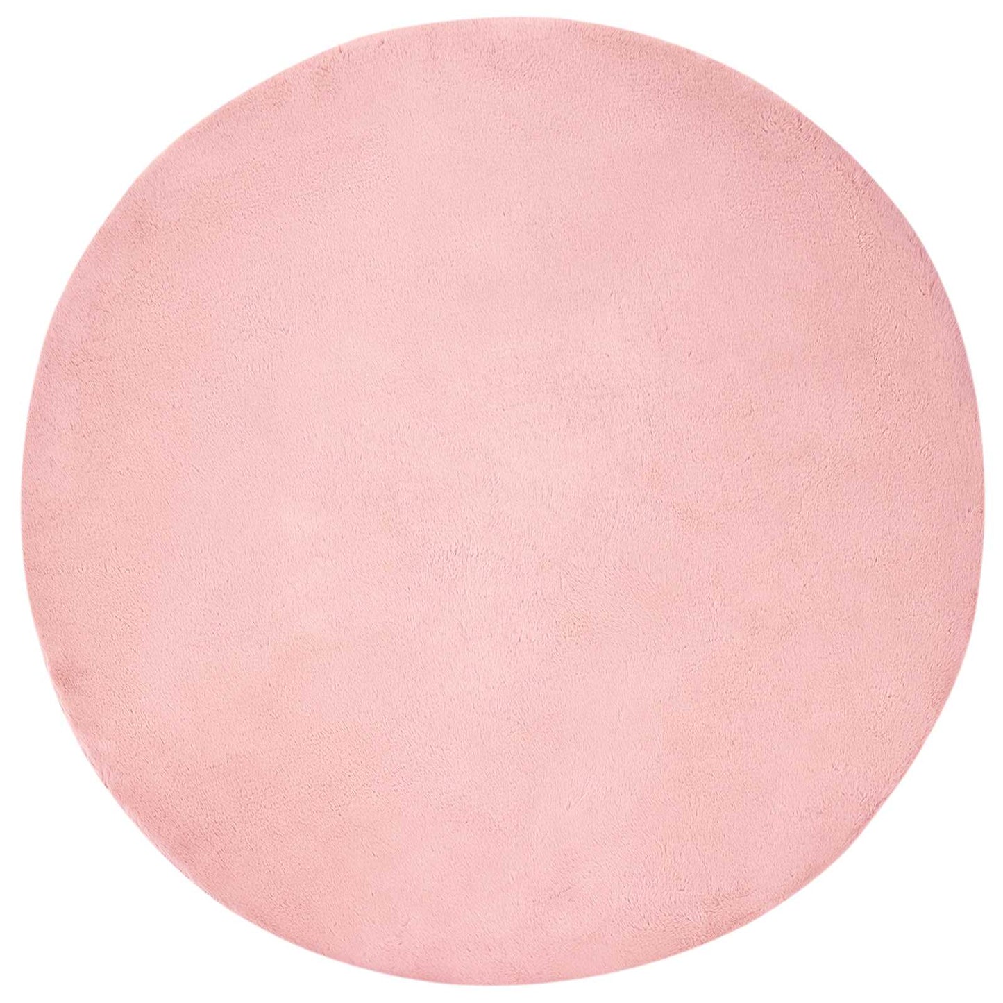 Tappeto antiscivolo in di coniglio sintetica Olite Rosa Ã˜ 80 cm