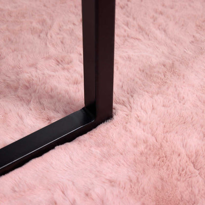 Tappeto antiscivolo in di coniglio sintetica Olite Rosa