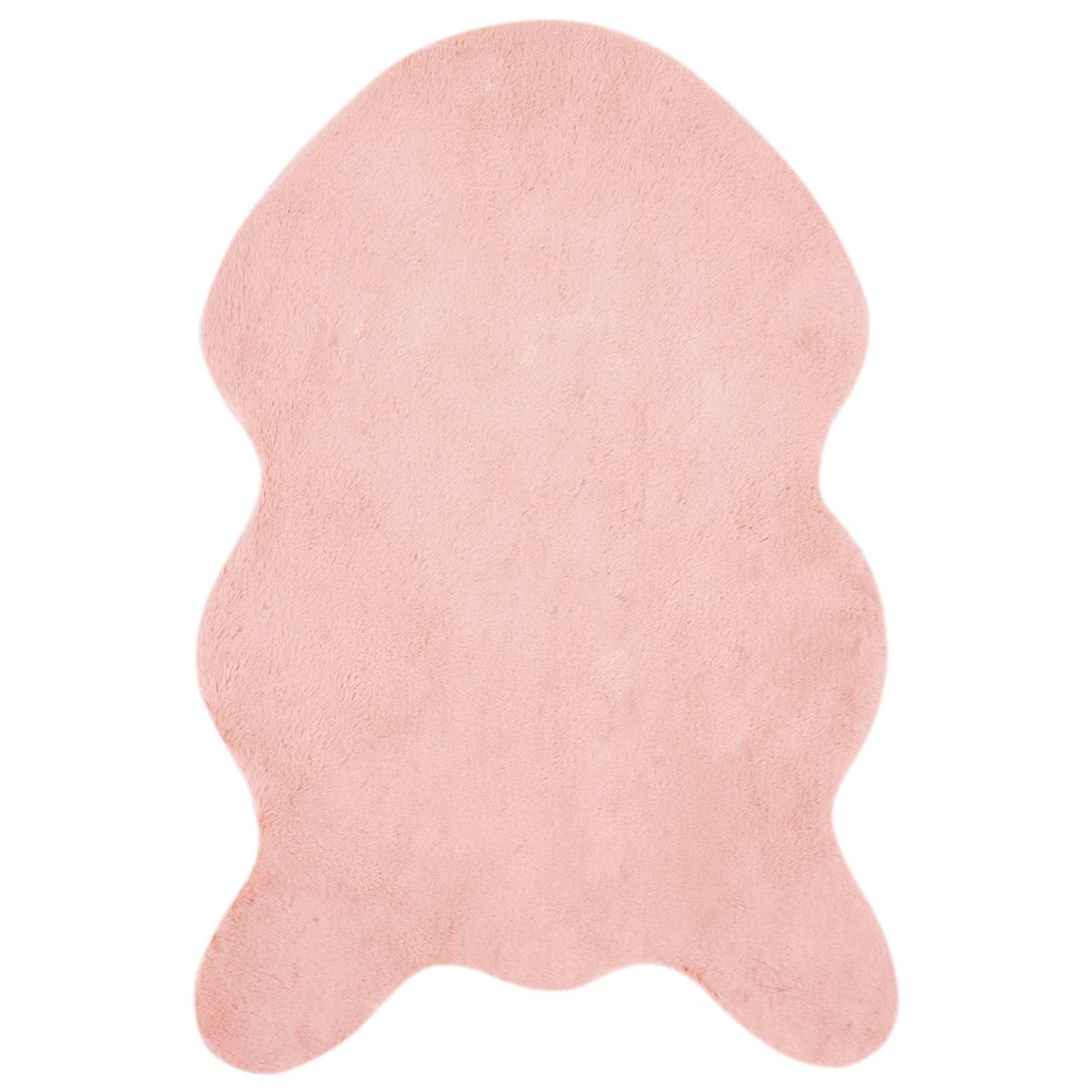 Tappeto antiscivolo in di coniglio sintetica Olite Rosa