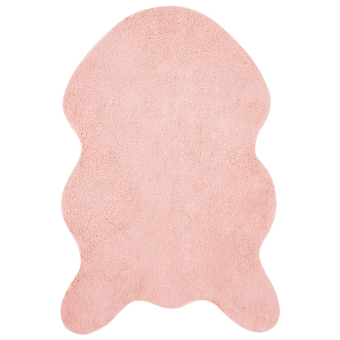 Tappeto antiscivolo in di coniglio sintetica Olite Rosa