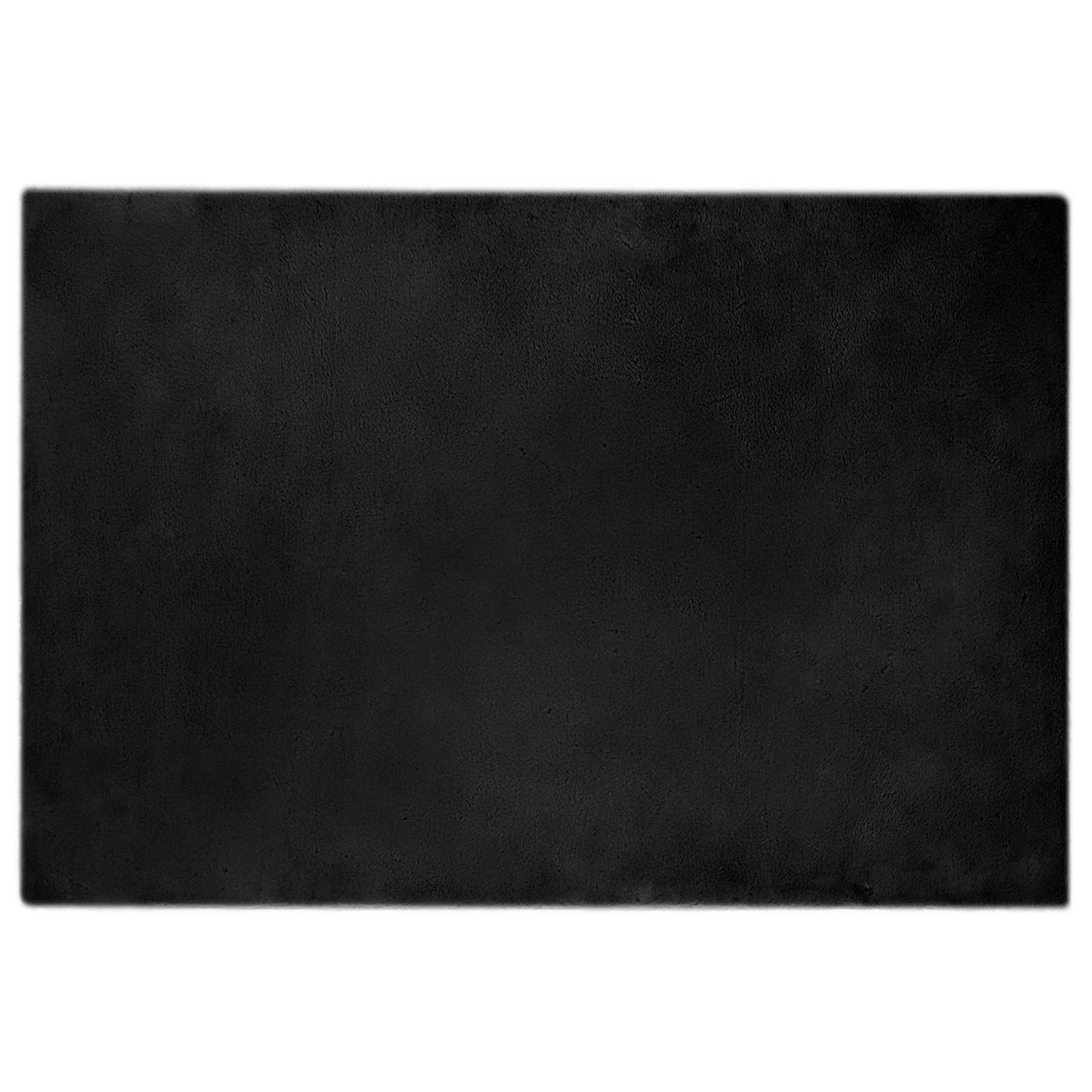 Tappeto antiscivolo in di coniglio sintetica Olite Nero