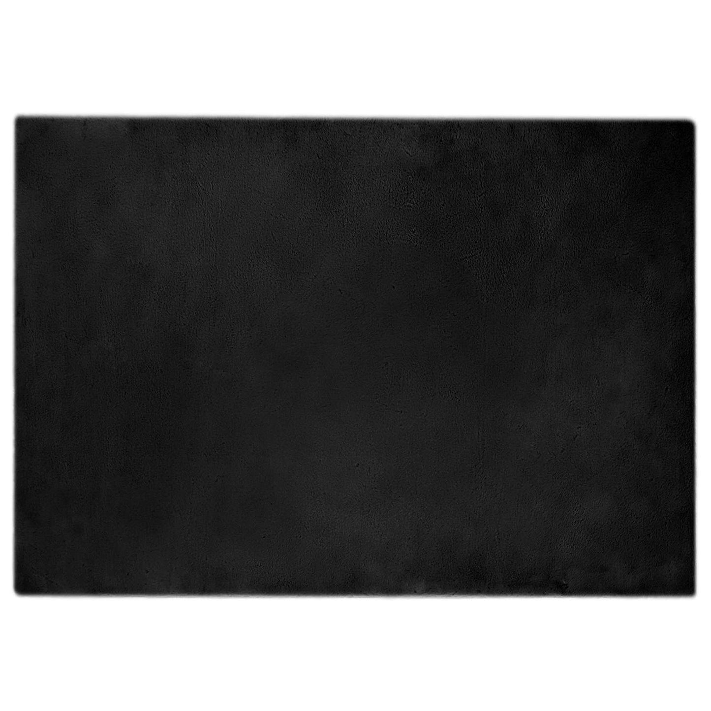 Tappeto antiscivolo in di coniglio sintetica Olite Nero