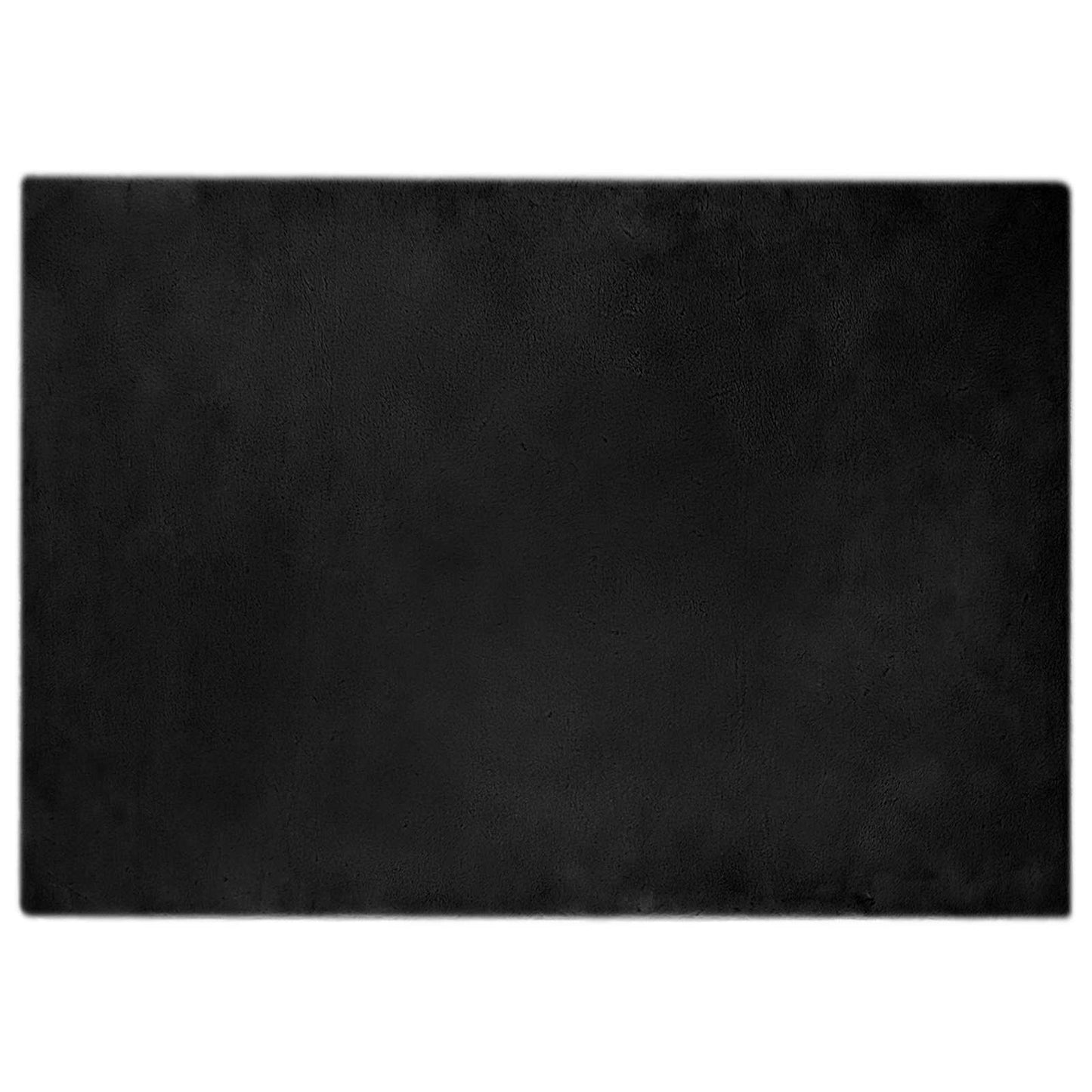 Tappeto antiscivolo in di coniglio sintetica Olite Nero
