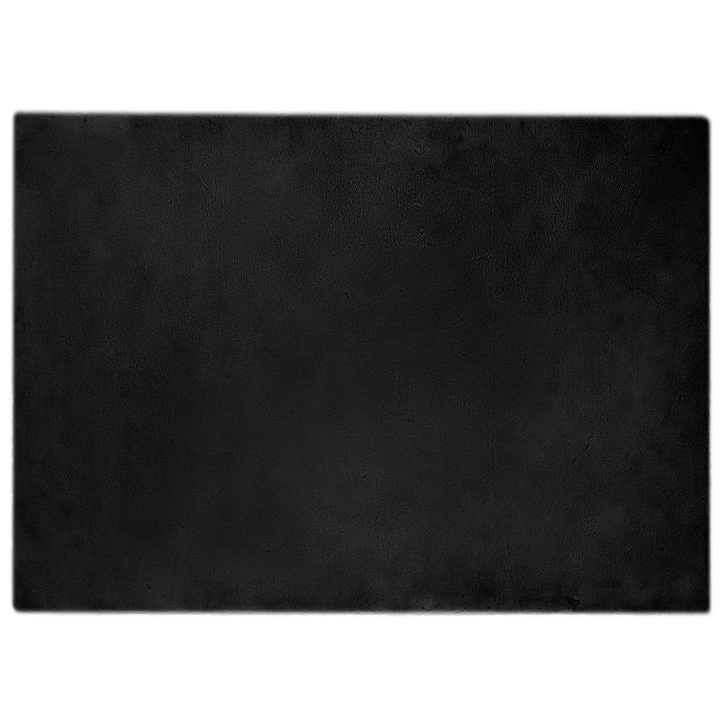 Tappeto antiscivolo in di coniglio sintetica Olite Nero