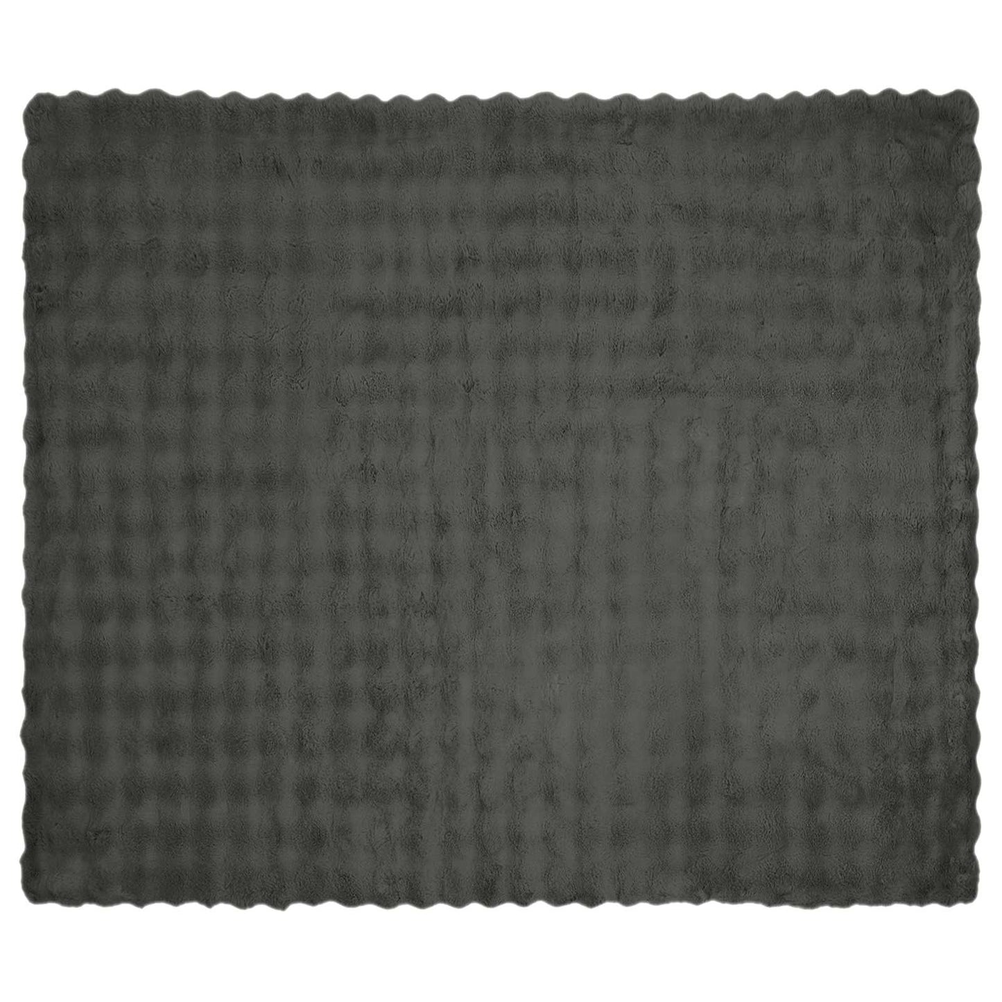 Coperta antiscivolo in finta di coniglio Olite Grigio scuro