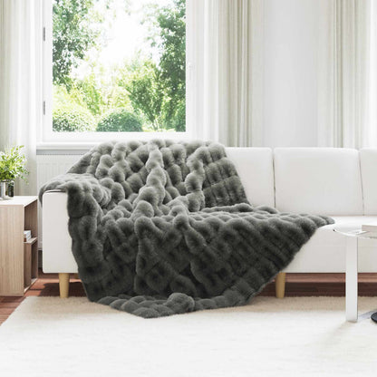 Coperta antiscivolo in finta di coniglio Olite 4 pcs Poliestere
