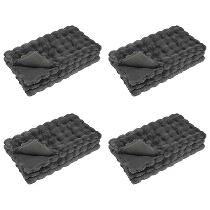 Coperta antiscivolo in finta di coniglio Olite 4 pcs Poliestere