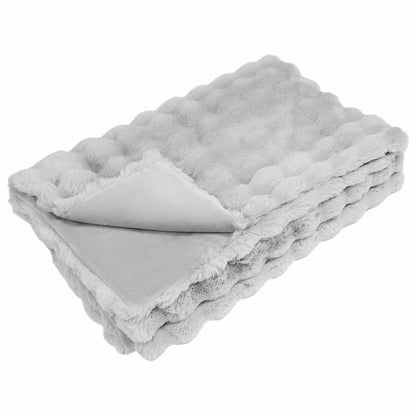 Coperta antiscivolo in finta di coniglio Olite Grigio