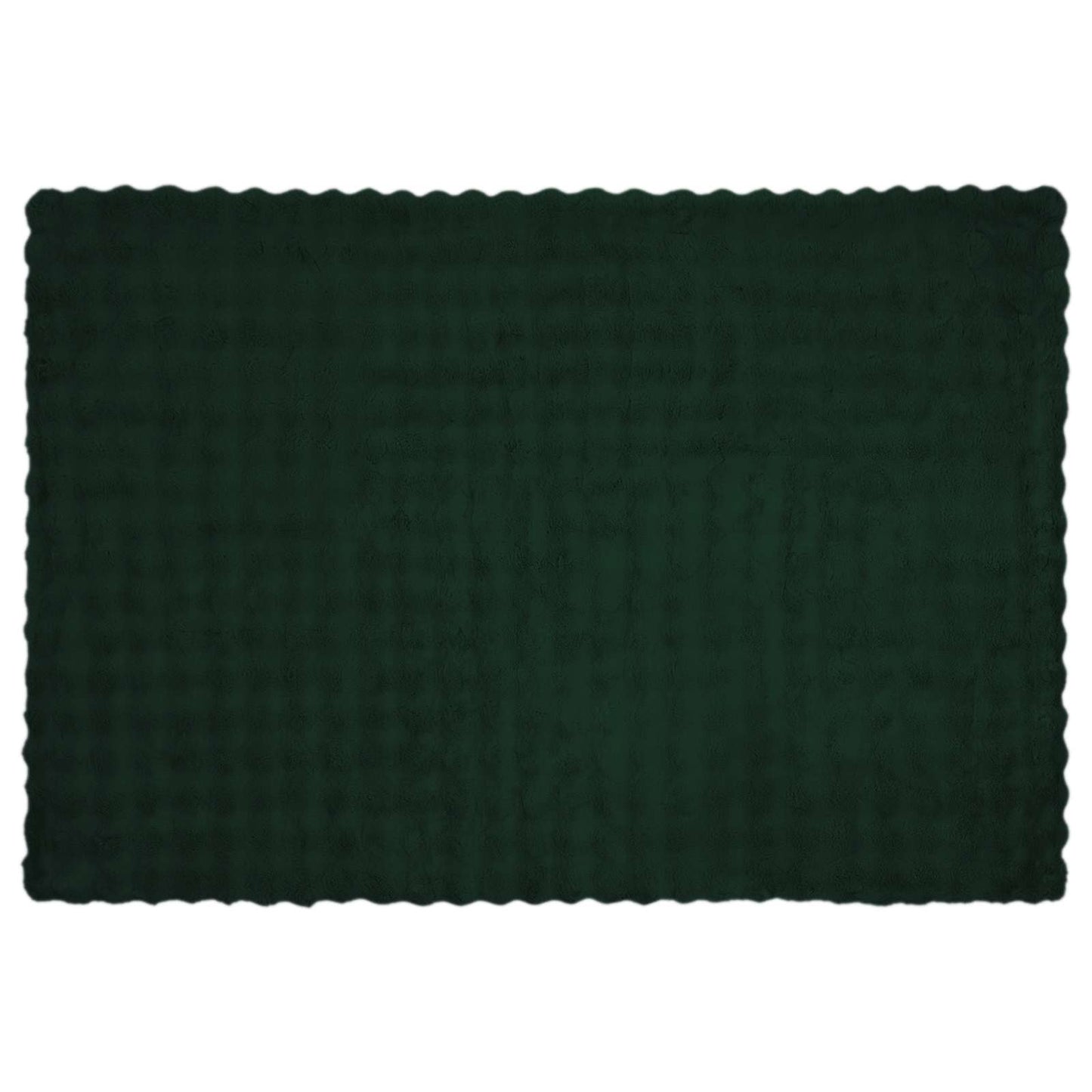 Coperta antiscivolo in finta di coniglio Olite Verde Scuro