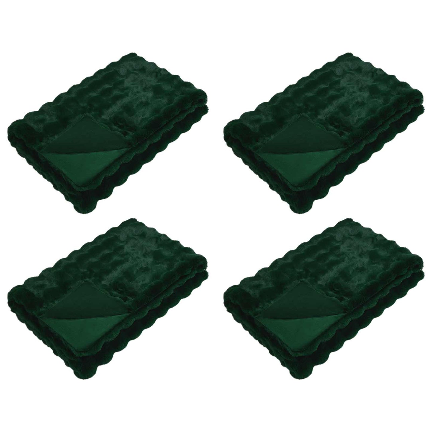Coperta antiscivolo in finta di coniglio Olite 4 pcs Poliestere