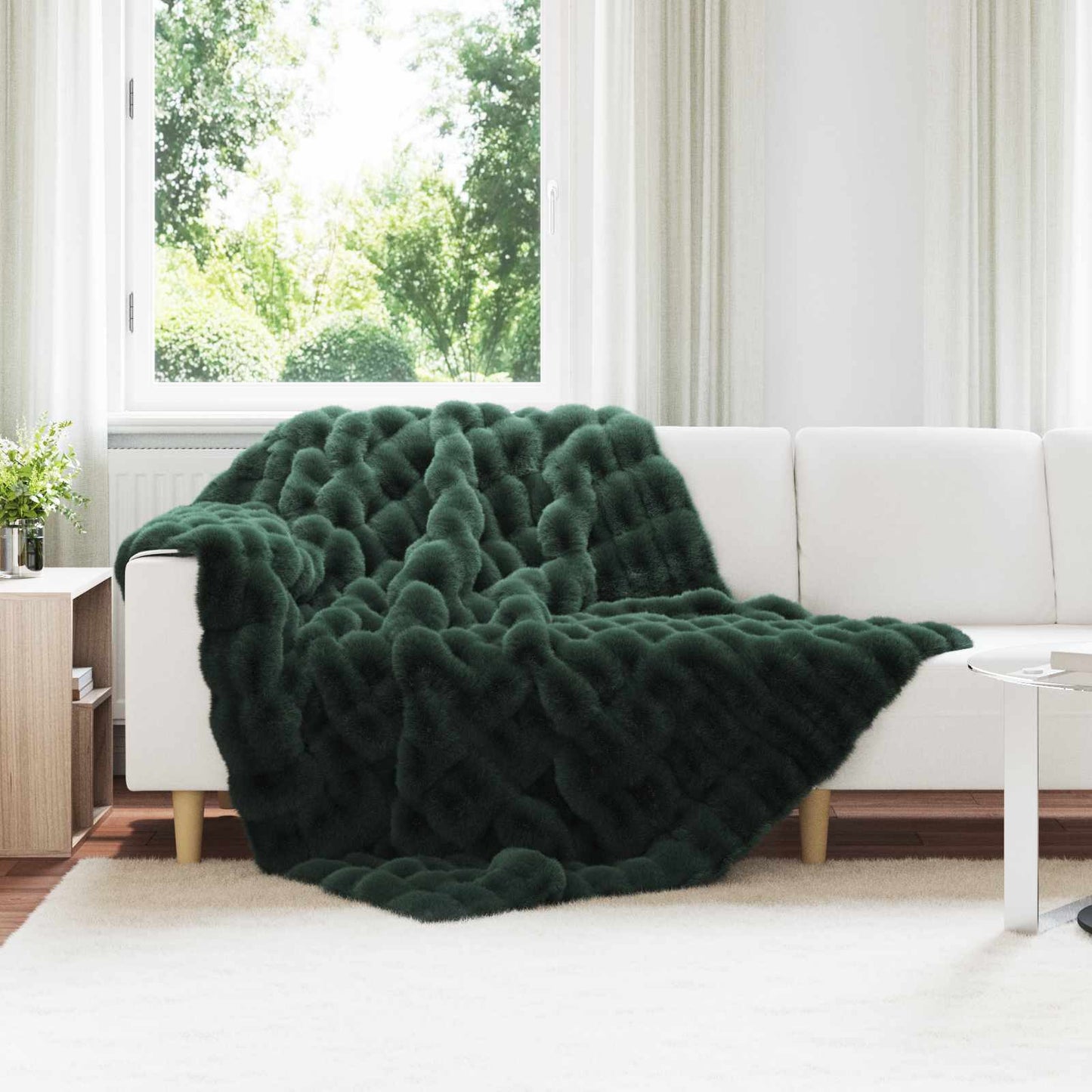 Coperta antiscivolo in finta di coniglio Olite 4 pcs Poliestere