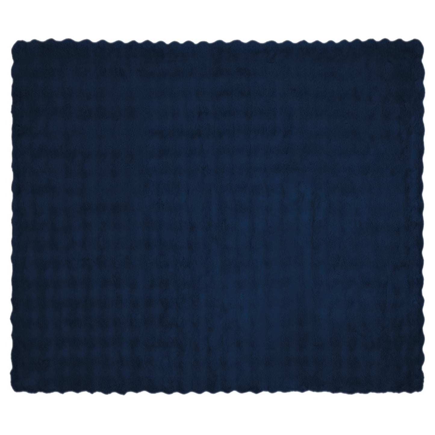 Coperta antiscivolo in finta di coniglio Olite Blu Marino