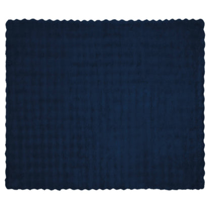 Coperta antiscivolo in finta di coniglio Olite Blu Marino