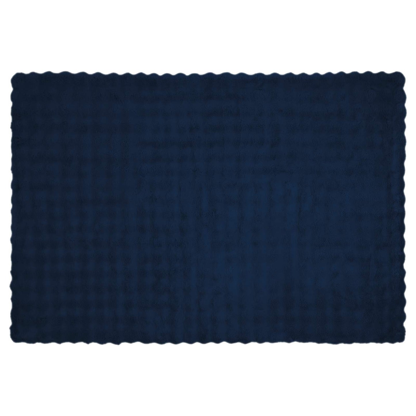 Coperta antiscivolo in finta di coniglio Olite Blu Marino